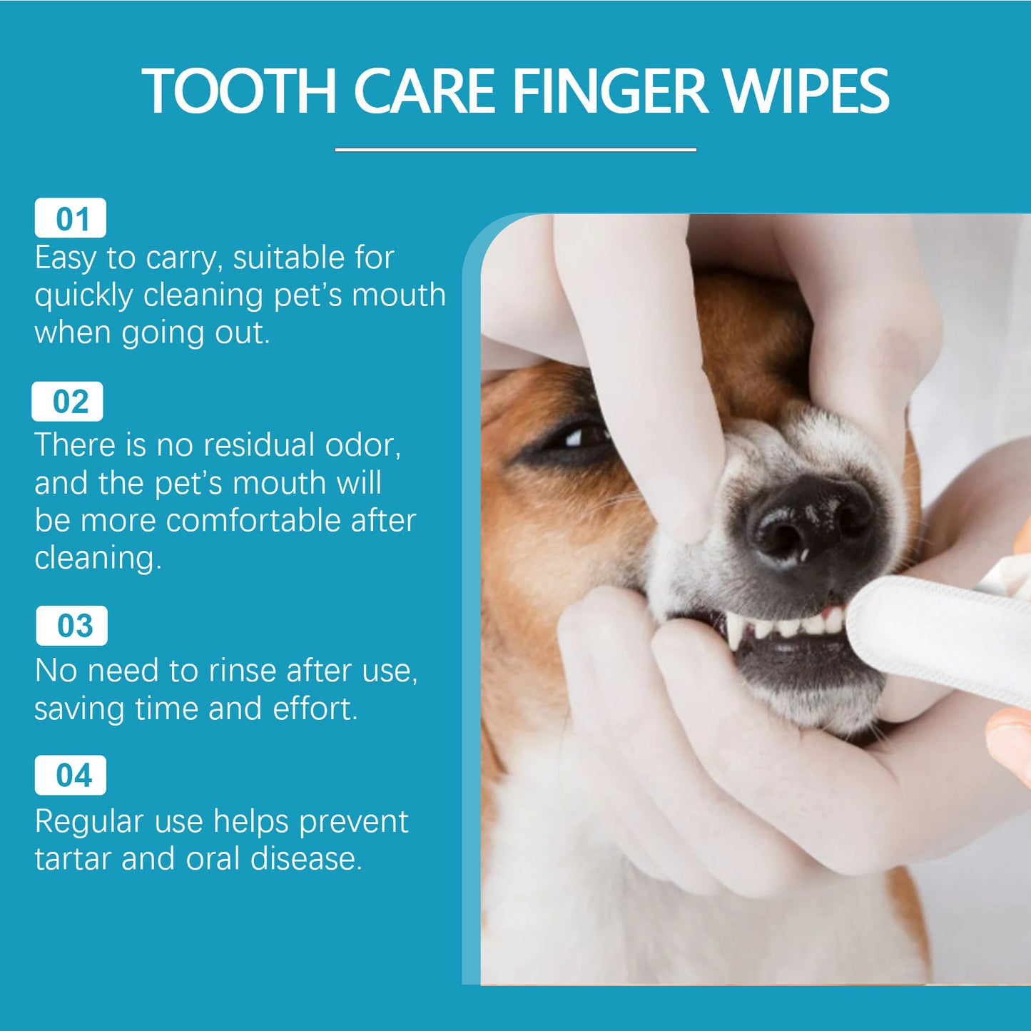 Pet Cleaning Teeth, Dental Plaque, Cleansing Repair, Refreshing Care Finger Cots